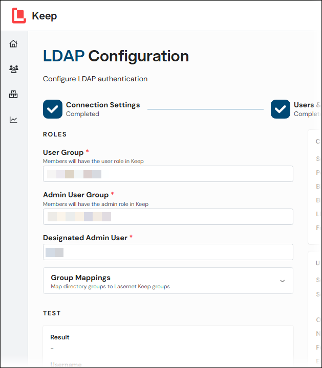The settings on the Group Mappings and Roles page.